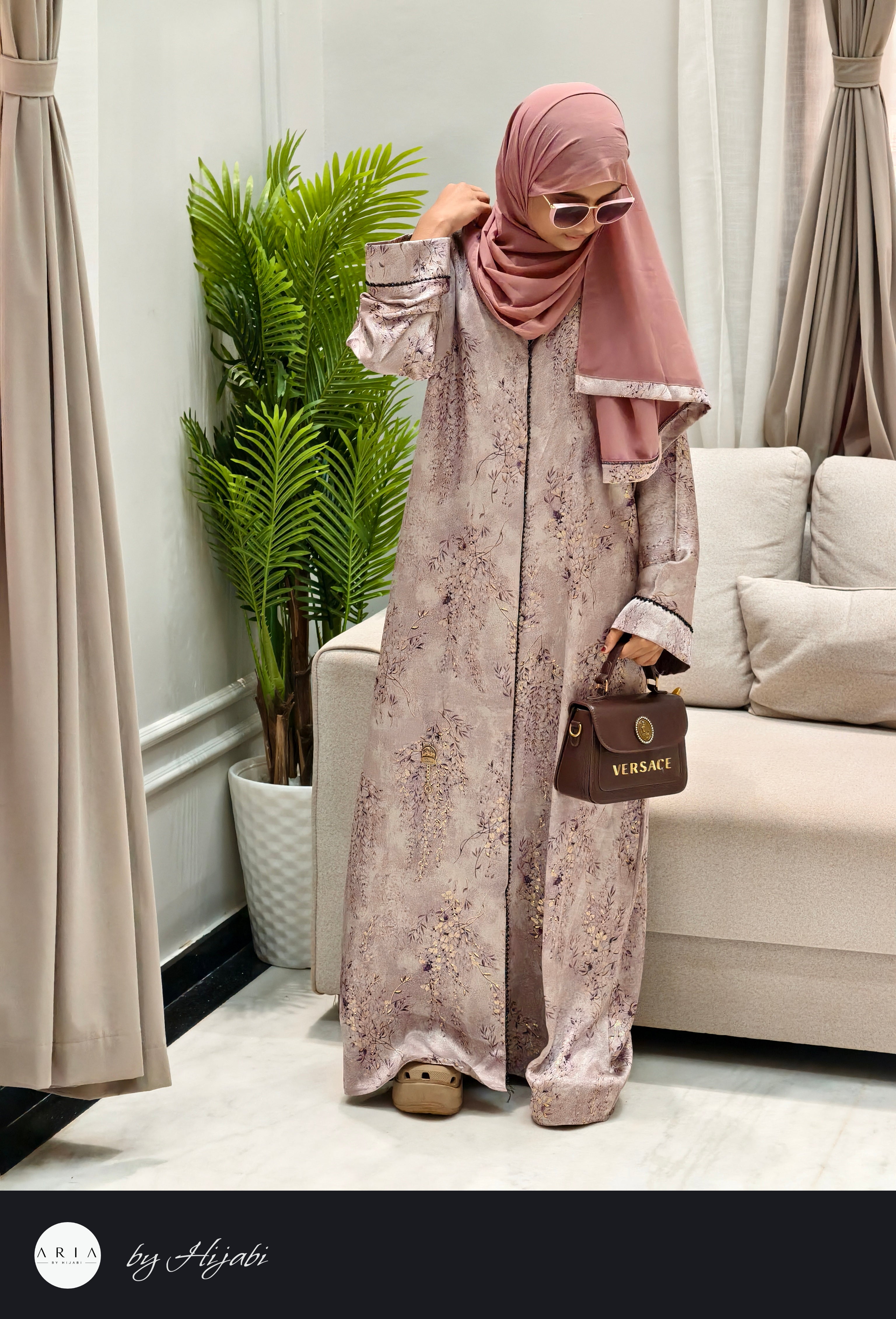 Floral Self-Printed Luxury Abaya