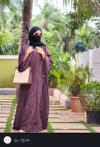 Elegant BROWN 🟤 Frilled Designer Wear Abaya