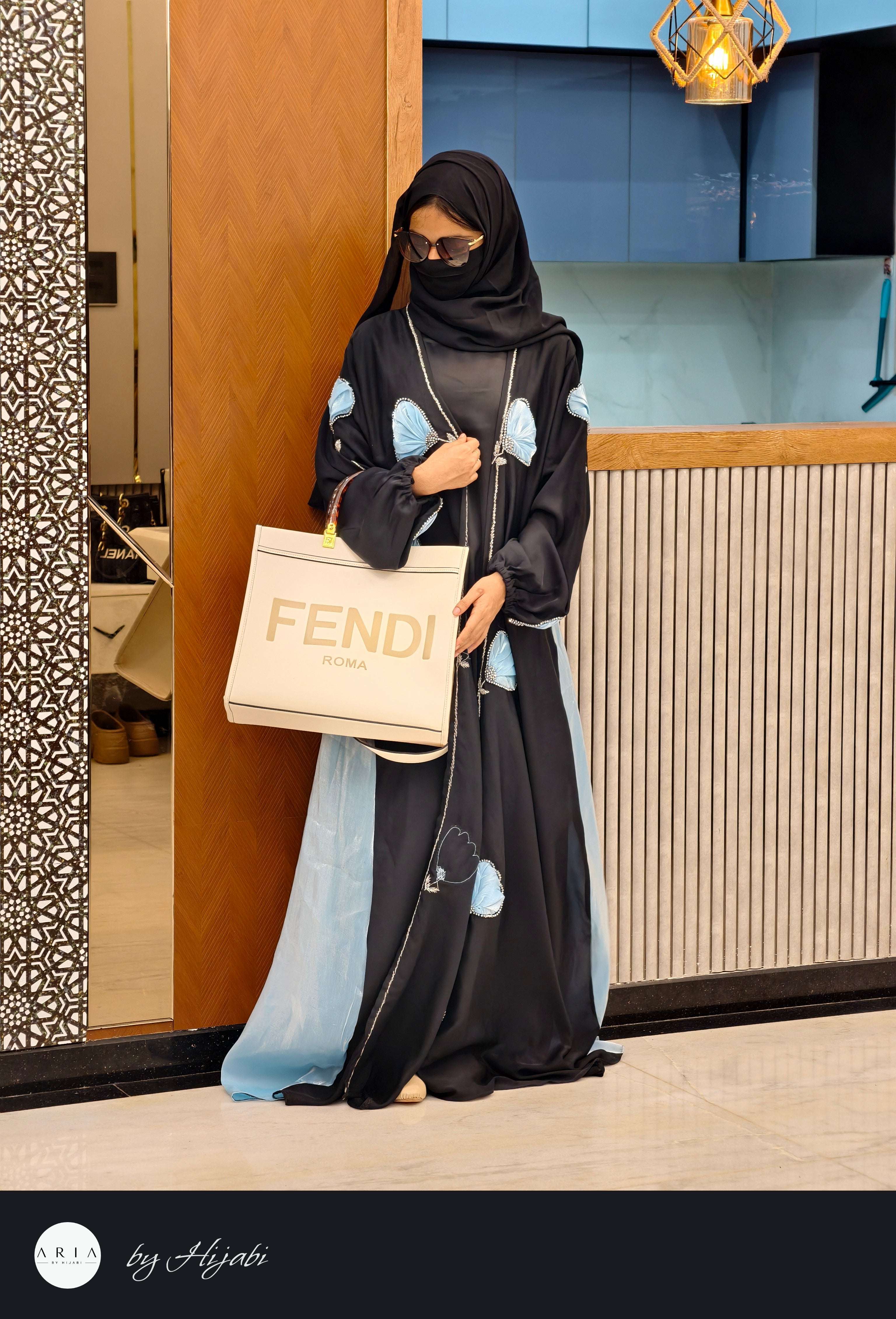 Designer Bridal Wear Tissue Work Abaya