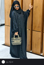 Black Stone Work Abaya – Luxury Embroidery Elegance