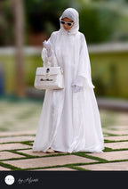 Pure White Organza Designer Abaya