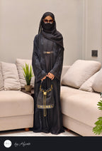 Self-Printed Floral Netted Designer Abaya
