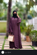 Elegant BROWN 🟤 Frilled Designer Wear Abaya