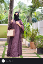 Elegant BROWN 🟤 Frilled Designer Wear Abaya