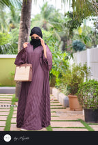 Elegant BROWN 🟤 Frilled Designer Wear Abaya