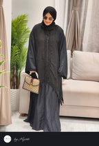 Bridal Designer Wear with Unique Back Stone Work Abaya
