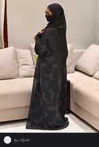 Self-Printed Floral Netted Designer Abaya