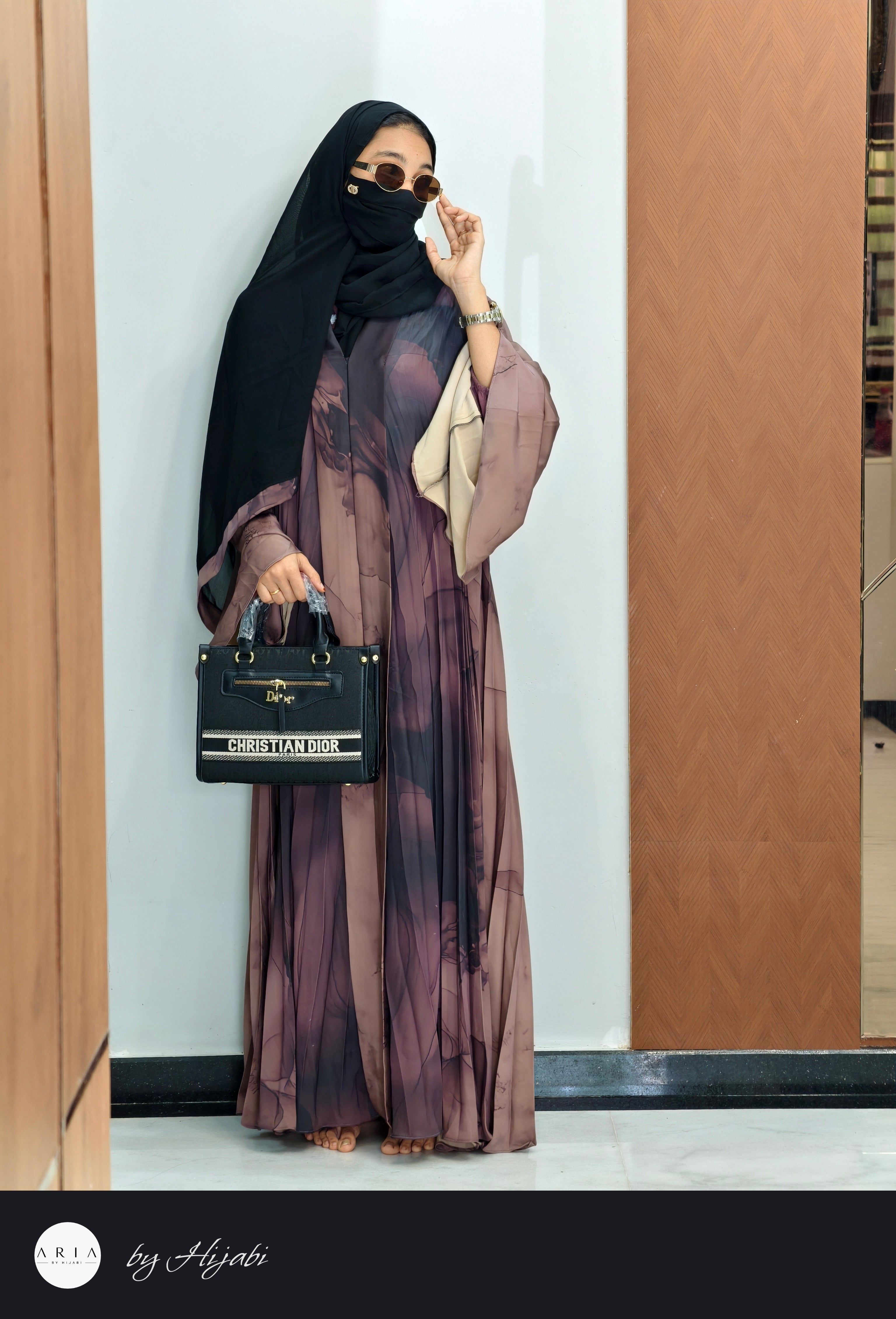 Luxury Dubai Floral Frill Abaya