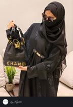 Self-Printed Floral Netted Designer Abaya