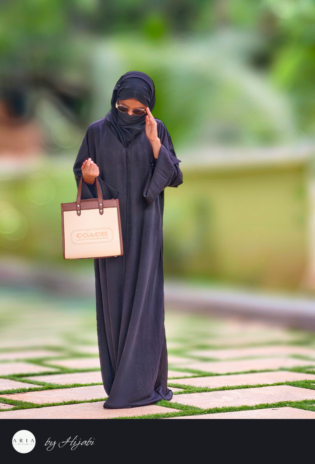 Simple Decent Sleeve Stone Work Premium Abaya