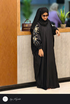 Luxury Corel Blue Stone Work Abaya