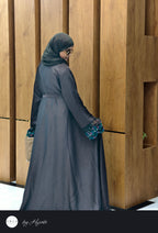 Sleeve Stone Work Umbrella Abaya – Luxury Designer Elegance