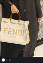 Black FENDI Designer Abaya