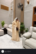 Golden Organza Satin Abaya – Inspired by GOLD FISH