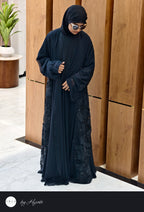 Bridal Floral Embroidery Work Abaya