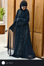 Bridal Floral Embroidery Work Abaya