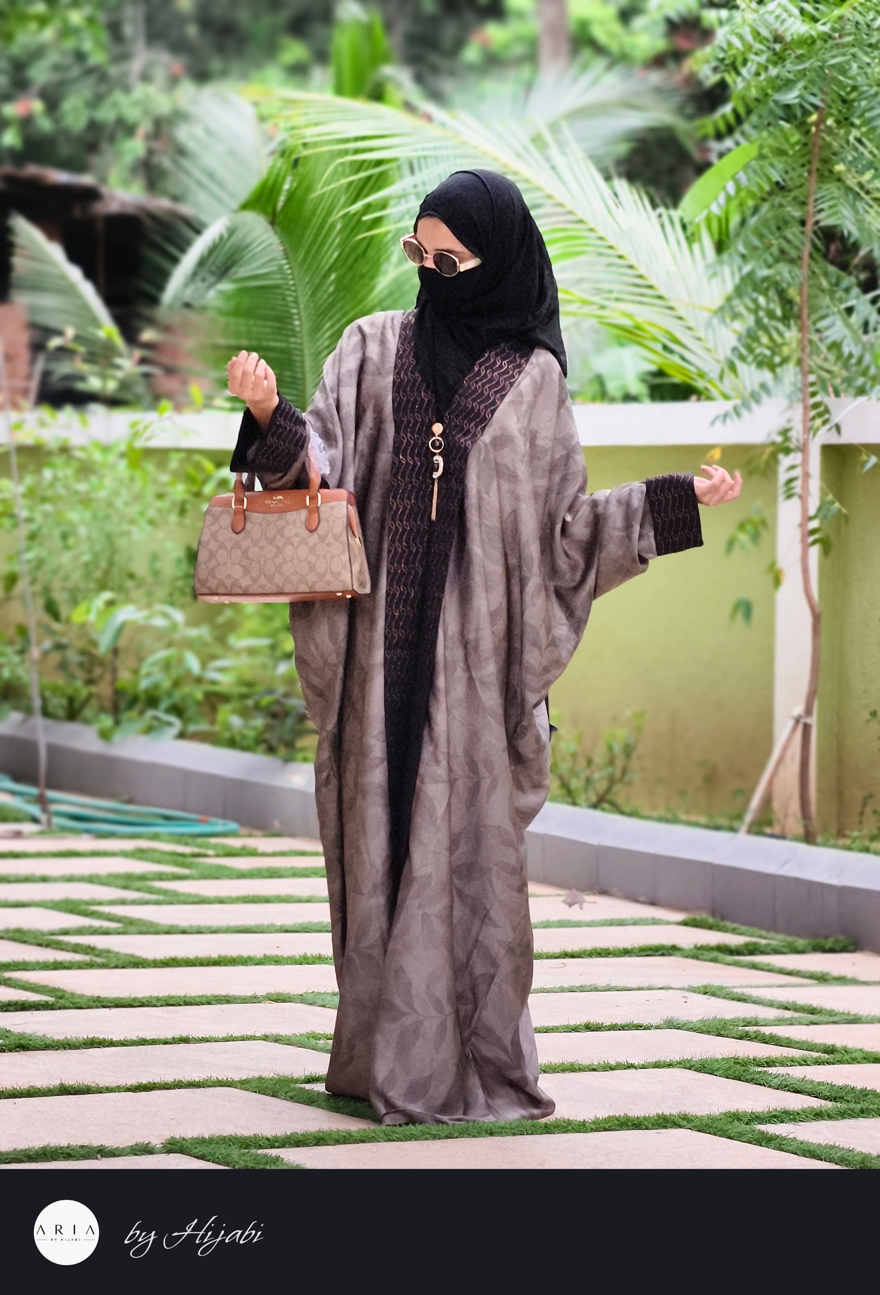 Premium Self Printed Shawl Abaya