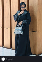 Stone Work Lapel Abaya – Elegance Crafted to Perfection