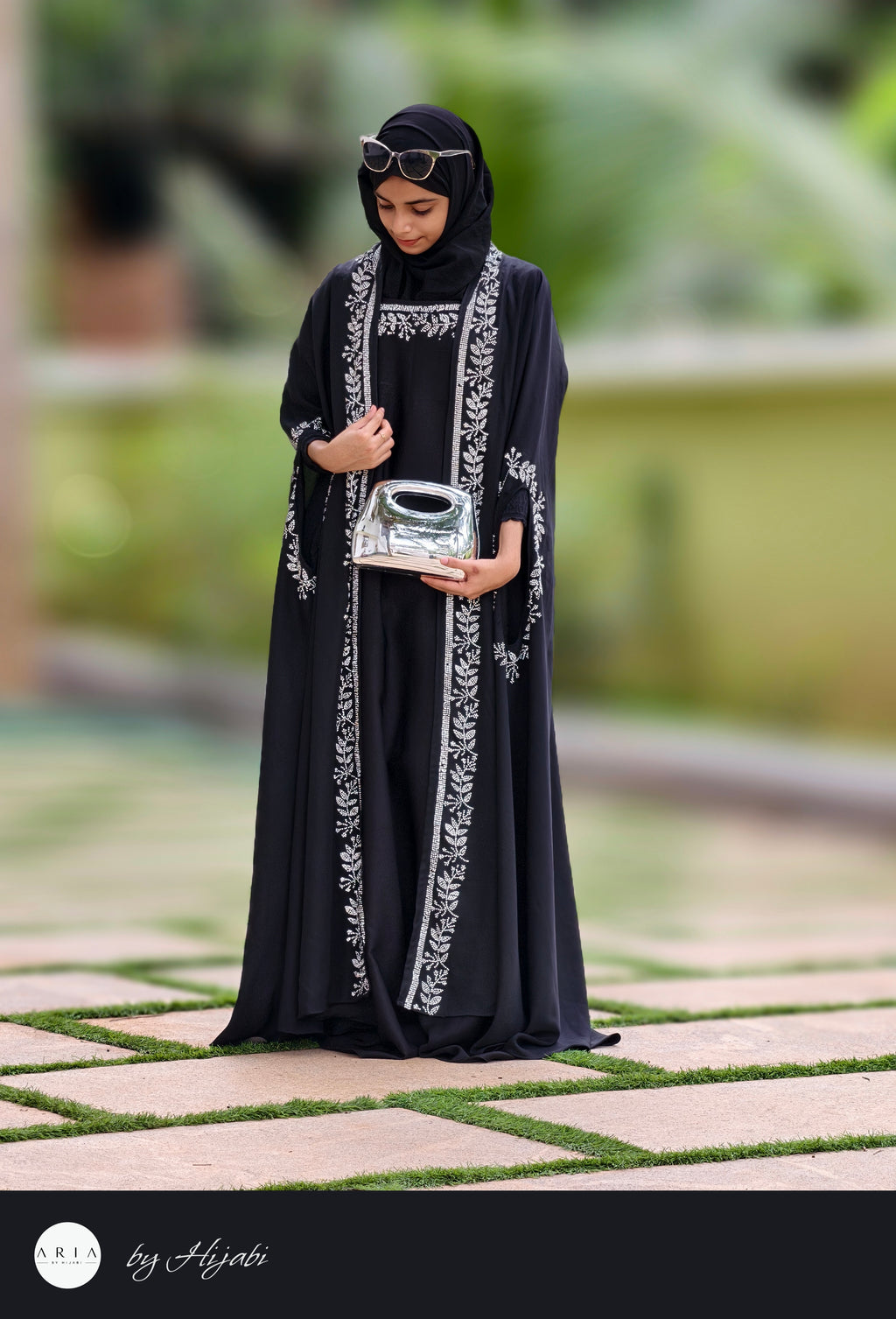 Elegant Moroccan Designer Bridal Wear Stone Work Premium Abaya