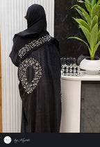 Moroccan Bridal Designer Velvet Abaya with Stone Work