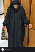 Black Stone Work Abaya – Luxury Embroidery Elegance