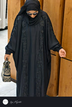 Black Stone Work Abaya – Luxury Embroidery Elegance