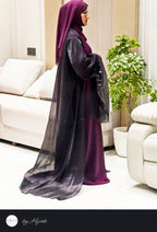 BLACK & WINE Organza Fabric – Elegant, Lightweight & Luxurious