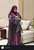 BLACK & WINE Organza Fabric – Elegant, Lightweight & Luxurious