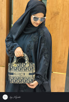 Black Stone Work Abaya – Luxury Embroidery Elegance