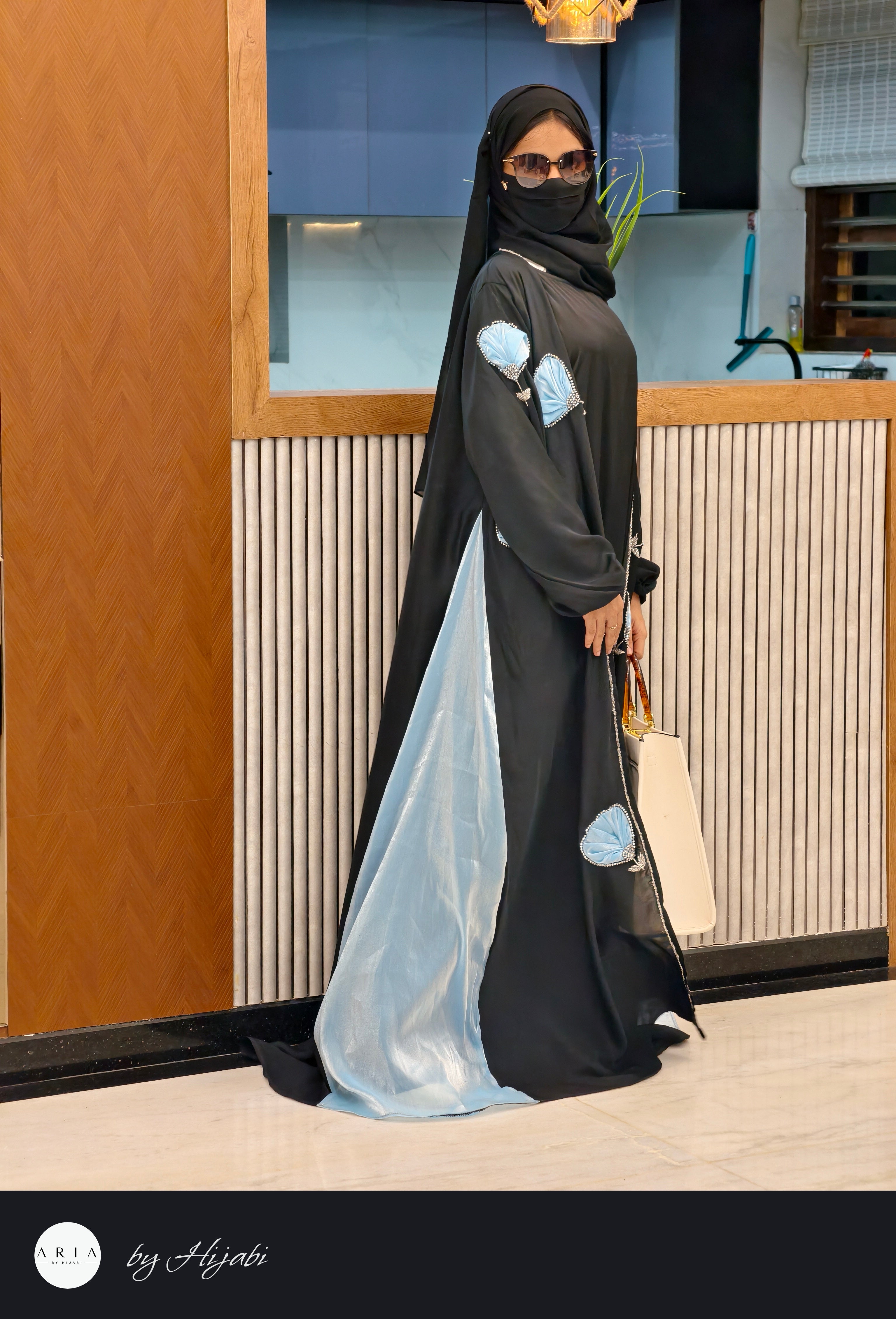 Designer Bridal Wear Tissue Work Abaya
