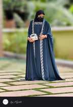 Moroccan Designer Bridal Wear Stone Work Premium Abaya bottle Green
