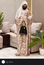 Elegant Floral Shimmer Designer silhouette Wear Abaya