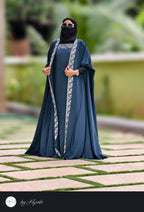 Moroccan Designer Bridal Wear Stone Work Premium Abaya bottle Green