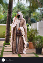 Cheetah Print Designer Abaya – Gold Fish Inspired Luxury