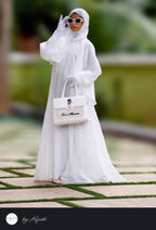Pure White Organza Designer Abaya