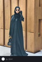 Luxury One Side Lapel Stone Work Abaya