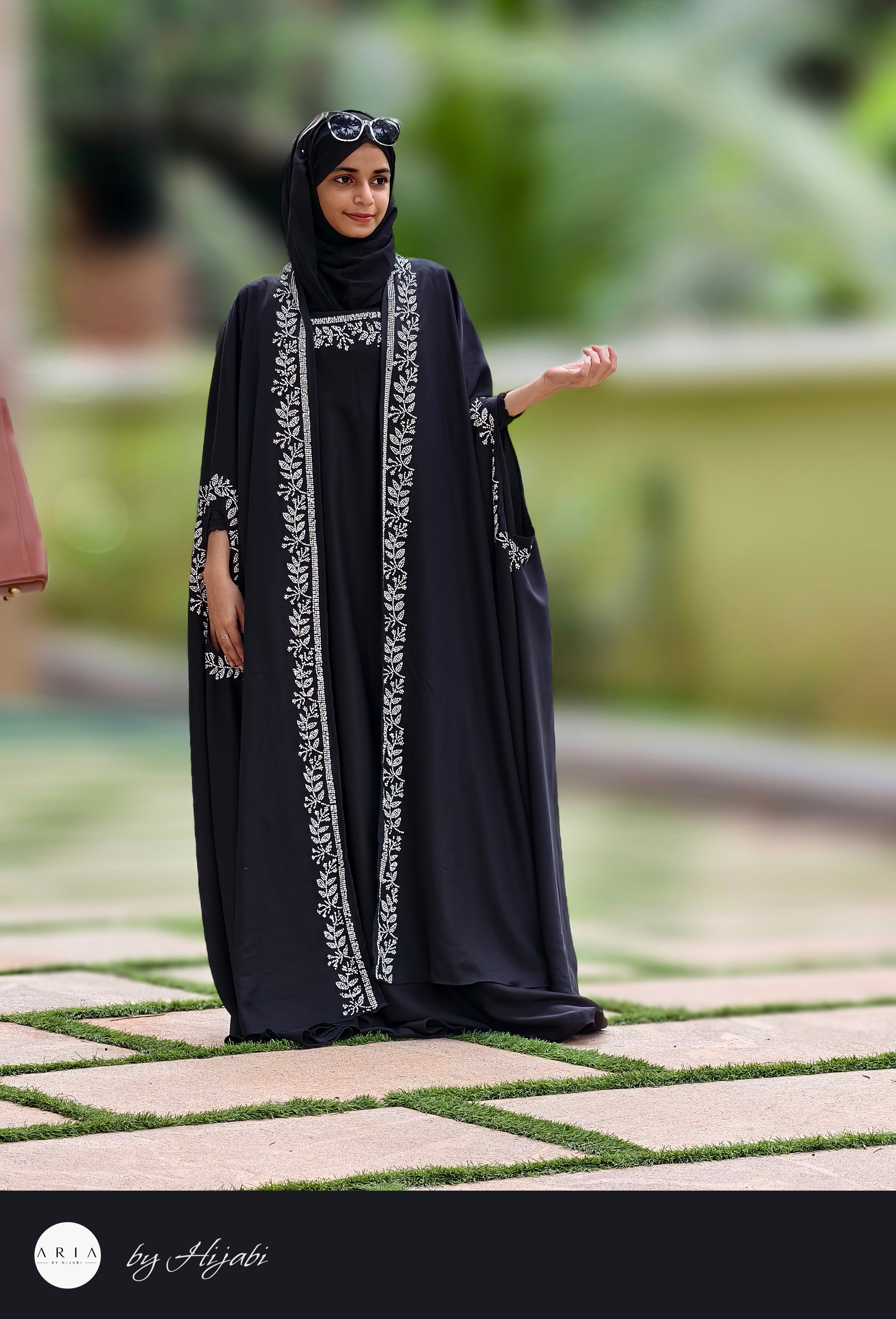 Elegant Moroccan Designer Bridal Wear Stone Work Premium Abaya