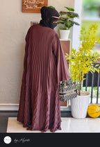 Elegant BROWN 🟤 Frilled Designer Wear Abaya