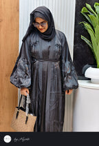Original Dubai Black Organza Designer Abaya