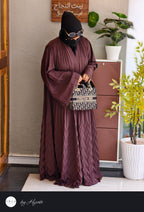 Elegant BROWN 🟤 Frilled Designer Wear Abaya