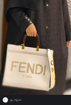 Black FENDI Designer Abaya