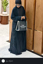 Bridal Floral Embroidery Work Abaya