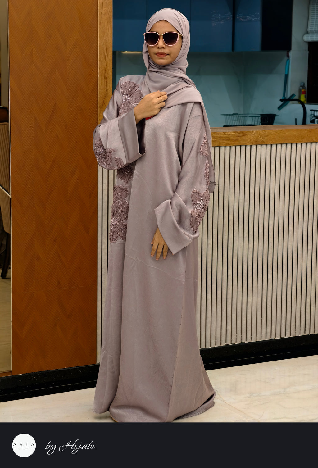 Designer Stone Work Abaya – A Statement of Modern Elegance