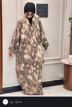 Modern Floral Printed Abaya – Luxury in Every Detail