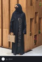One Side Lapel Stone Work Abaya