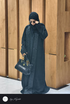 Luxury One Side Lapel Stone Work Abaya