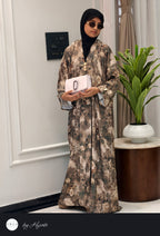 Modern Floral Printed Abaya – Luxury in Every Detail