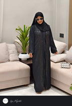 Black Designer Wear Stone Work Embroidery Abaya