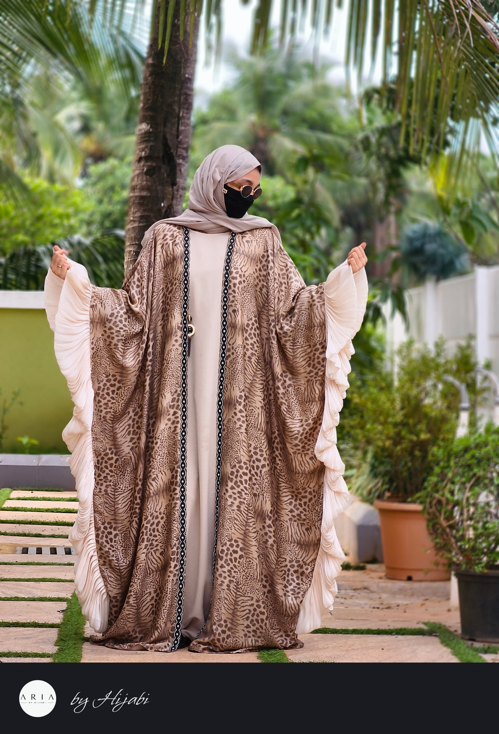 Cheetah Print Designer Abaya – Gold Fish Inspired Luxury
