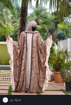 Cheetah Print Designer Abaya – Gold Fish Inspired Luxury